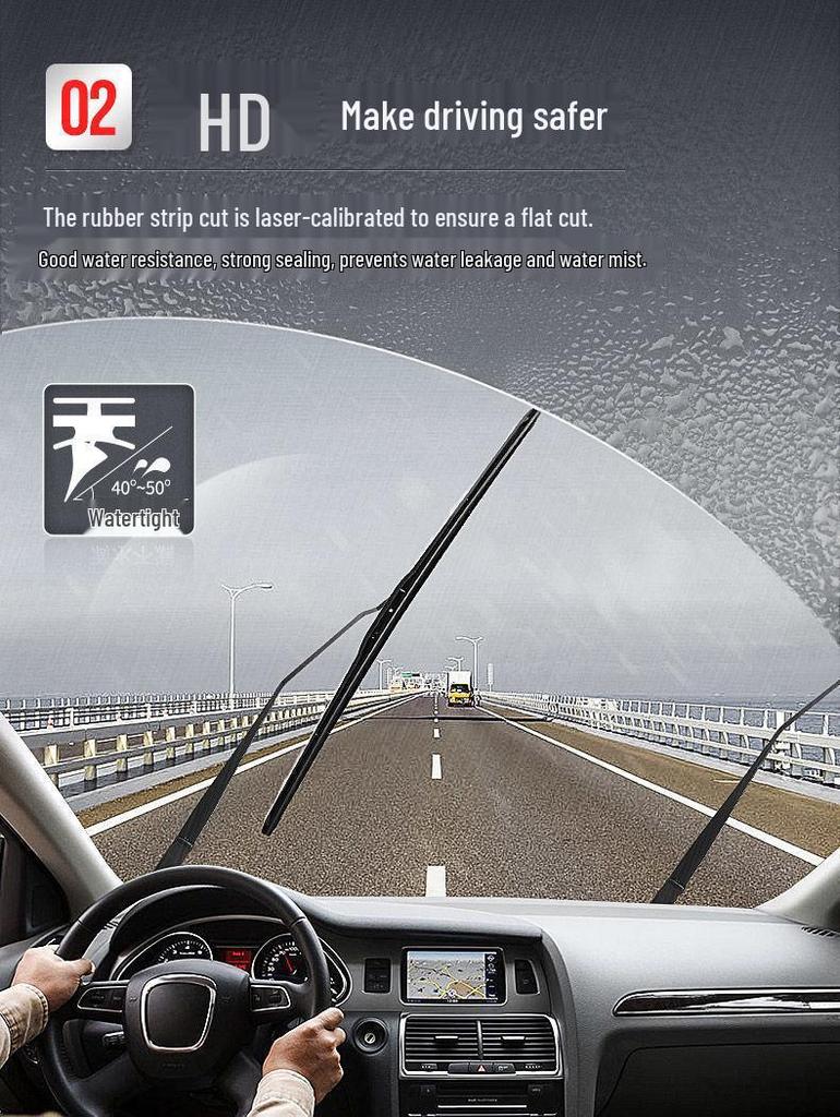 Premium Frameless Wiper Blades for Geely Haoyue – Fits Front Window, Compatible with New & Old Models