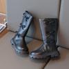 2025 Girls' High-Top Princess Boots - Stylish Autumn/Winter with Velvet Cotton