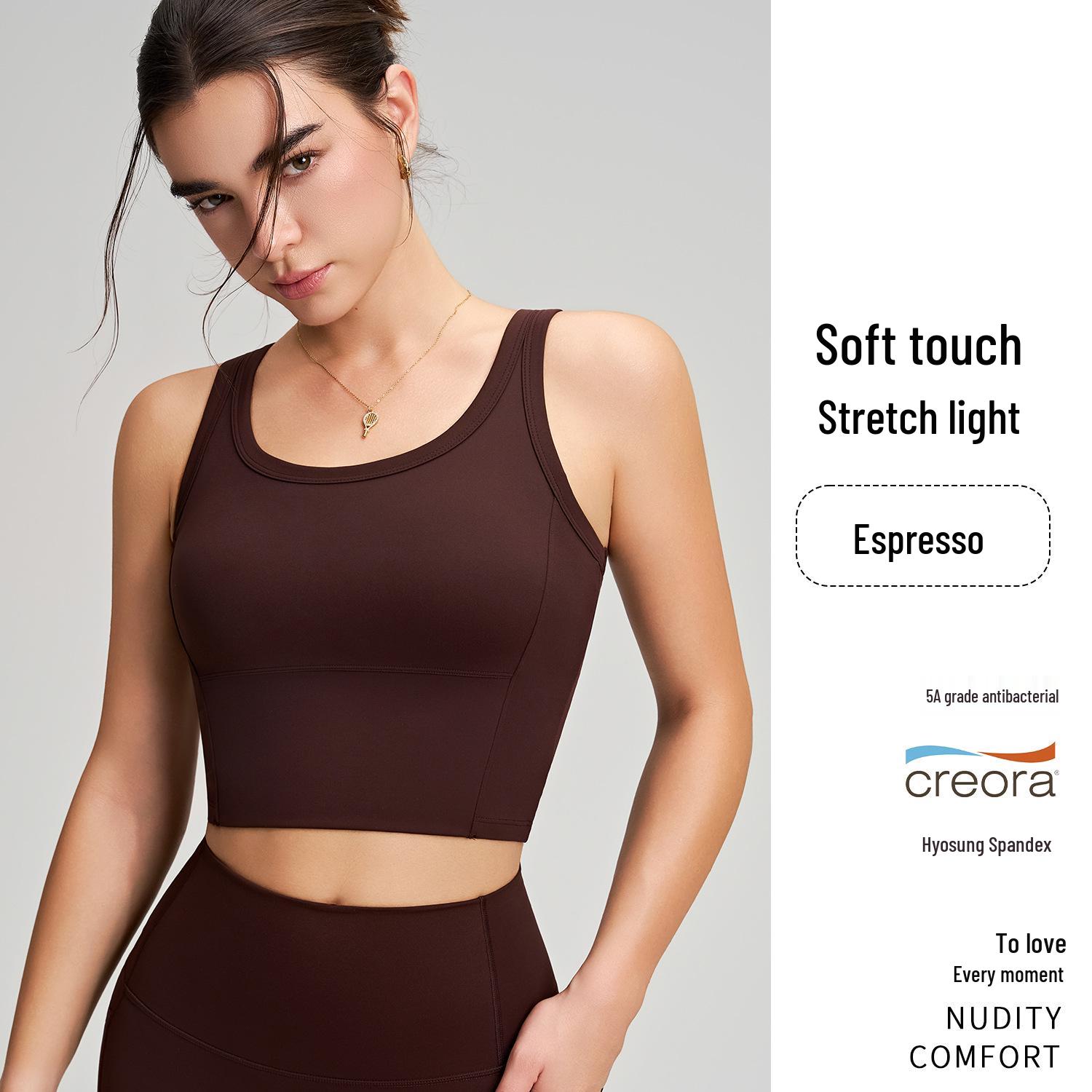 

Women s Shockproof Medium-High Intensity Cross-border Yoga Vest Fitness Bra XL