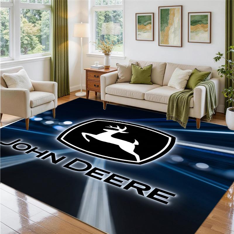 John Deere Design Crystal Velvet Rug Soft Decorative Mat for Bedroom Entrance