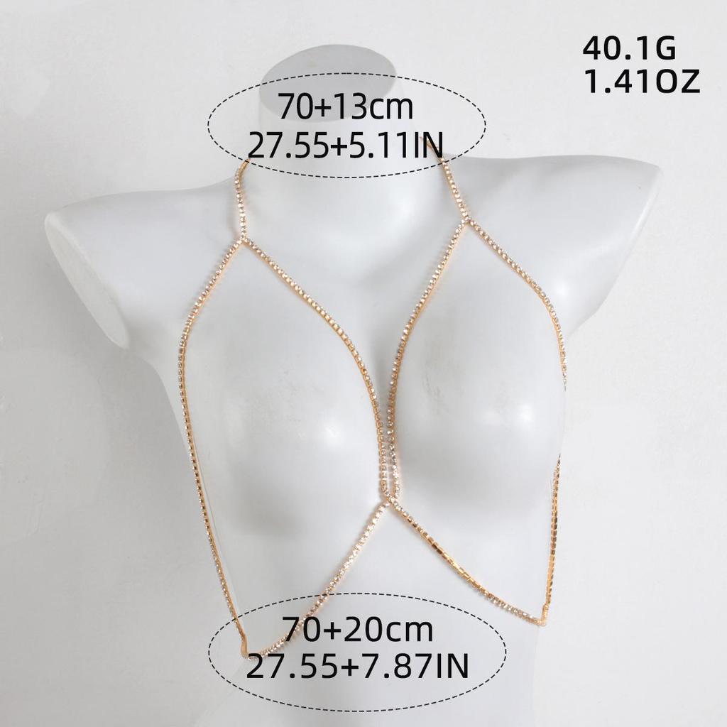 European & American Rhinestone Choker Beach Claw Chain Bikini
