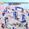 Electric Alloy Track Car Scene Set DIY Multi-Layer Assembly Hot Children's Toy