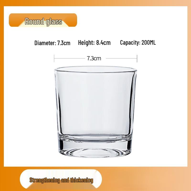 Chaxun 200ml Commercial Thickened Octagonal Glass Tumblers