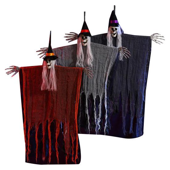 Halloweenská závěsná dekorace ducha Strašidelný létající duch lebky pro rekvizitu strašidelného domu Vnitřní Venkovní Veranda Dvůr Dekorace na strom