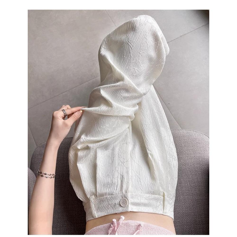 New Chinese Style White Satin Suit Wide-leg Pants  Women's Season Thin Narrow Version Straight Wide-leg Pants
