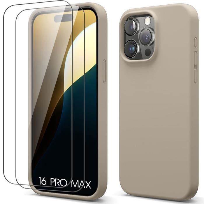 Coque de protection - BOOLING - pour iPhone 16 Pro Max - Silicone liquide - Antichoc - Anti-rayures