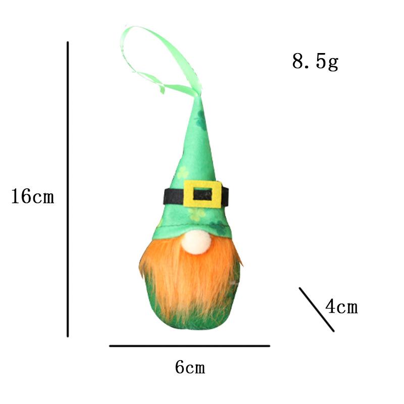 Irish Festival Green Elf Doll Pendant St. Patrick'S Day Window Decoration Ornaments