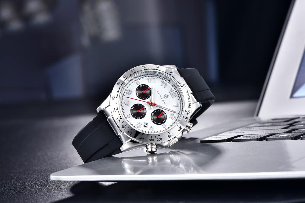 AKNIGHT Watch Módní Populární Quartzový Měkký Silikonový Řemínek Chronograf Snadno Čitelný Luminiscenční Analogové Náramkové Hodinky Vodotěsné Hodinky s Datumem pro Muže Japonské