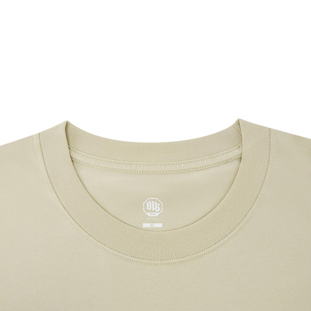 Li Ning × Badfive Basketball Champion Of Central Plains Sports Fashion Casual Versatile Logo Print Loose Comfortable Short Sleeve T-Shirt AHSW993-3