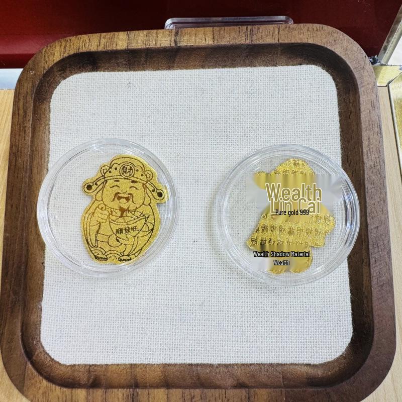 Pure Gold 999 Wealth-Boosting Mobile Phone Sticker - 2mg Gold for Daily Prosperity