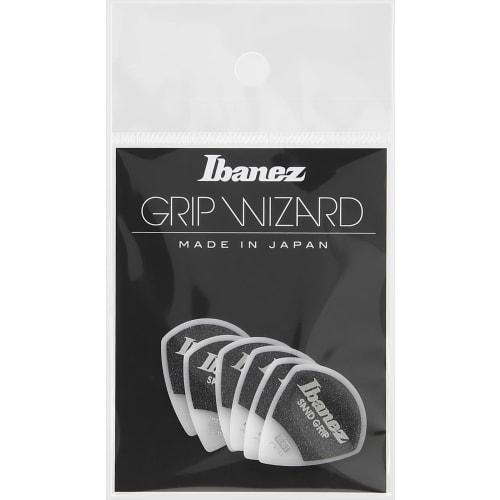 Ibanez Grip Wizard Series Sand Grip Picks (Heavy), 6-Pack, White (PPA18HSGWH)