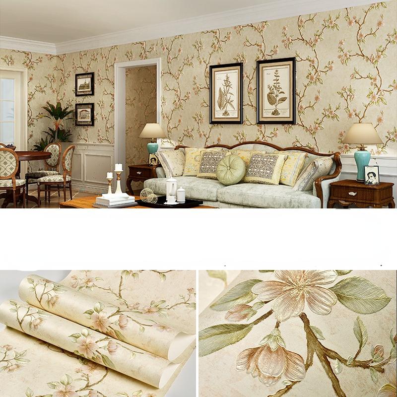 3D Embossed Floral Self Adhesive Wallpaper Flower Contact Paper Home Decor Bedroom Living Room Kids Room Wall Paper Papel Pared