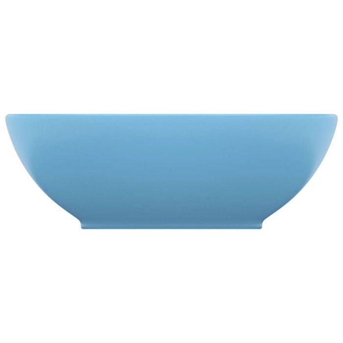 VidaXL Luxury Oval Washbasin Countertop Washbasin Toilet Hand Basin Bathroom Kitchen Home Interior Light Blue Matte 146923