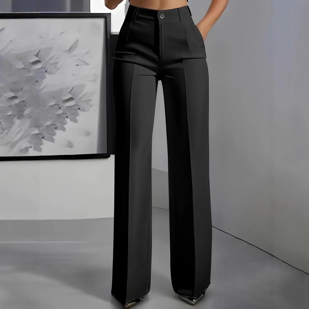 Pantaloni Eleganti da Donna 2025 a Vita Alta, Modellanti, Gamba Dritta