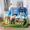 PAW Patrol Cartoon Printed Flannel Blanket Soft Warm All Season Throw For Kids Bedroom Sofa Indoor Home Decor Housewarming Gift