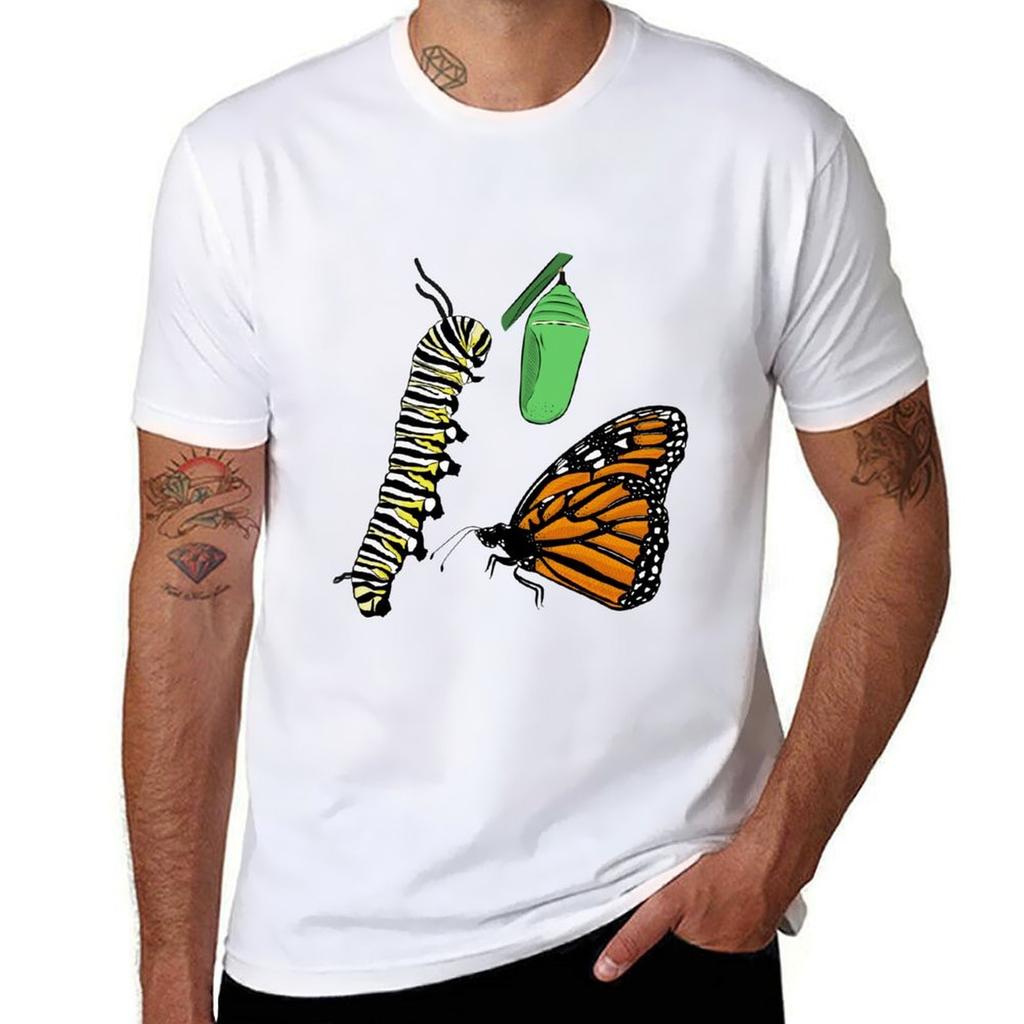 Metamorphosis Of A Monarch Butterfly Tshirt Casual Lightweight Short Sleeve Top