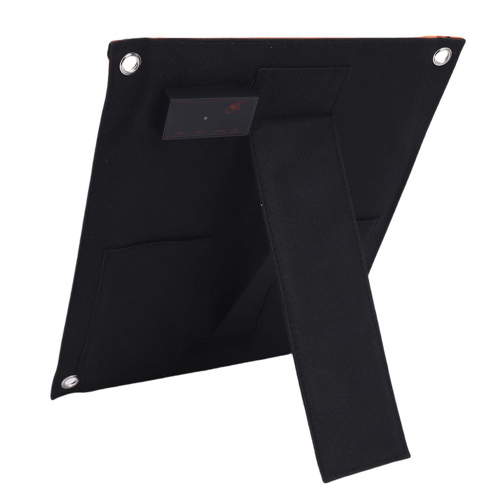 Solar Panel USB A USB C Outputs 20W Solar Charging Panel with Kickstand Cigar Lighter Battery Clip for Home Camping Outdoor