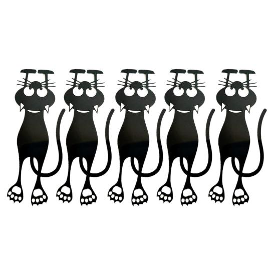 Creative Stationery Bookmarks Curious Cat Bookmark Funny Acrylic Book Clip Transparent Page Holder for Readers Book Lovers