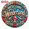 Retro Metal Sign Welcome To Wonderland Iron Plate Farmhouse Wall Decor