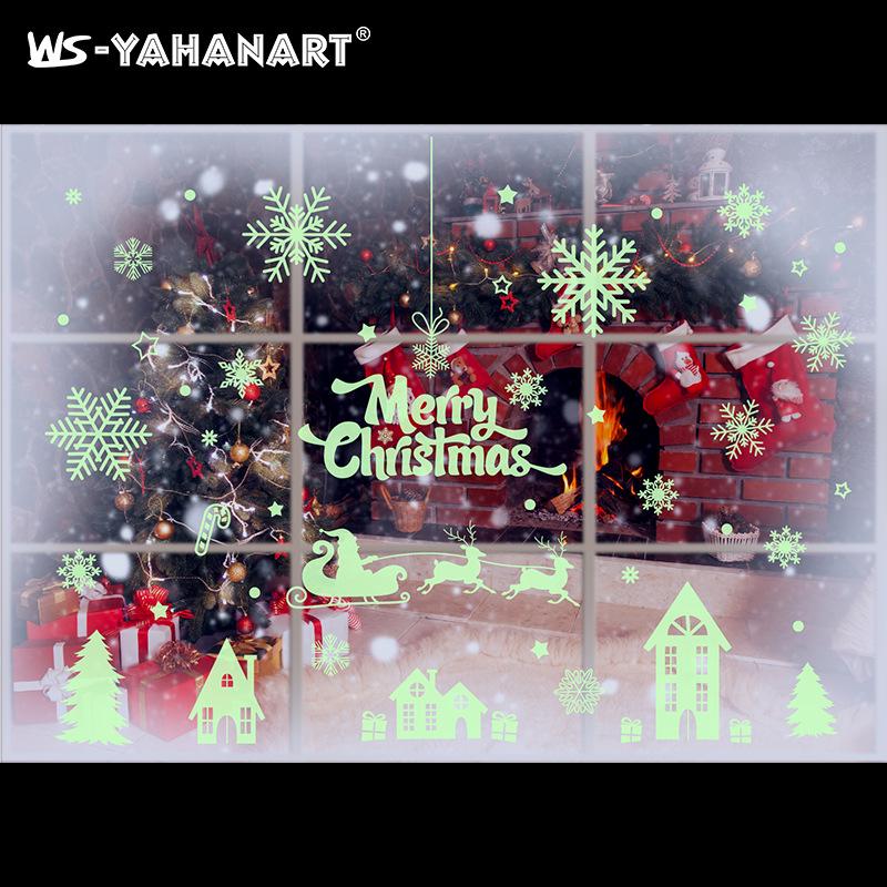 Luminous Snowflake Christmas Window Clings and Glass Stickers