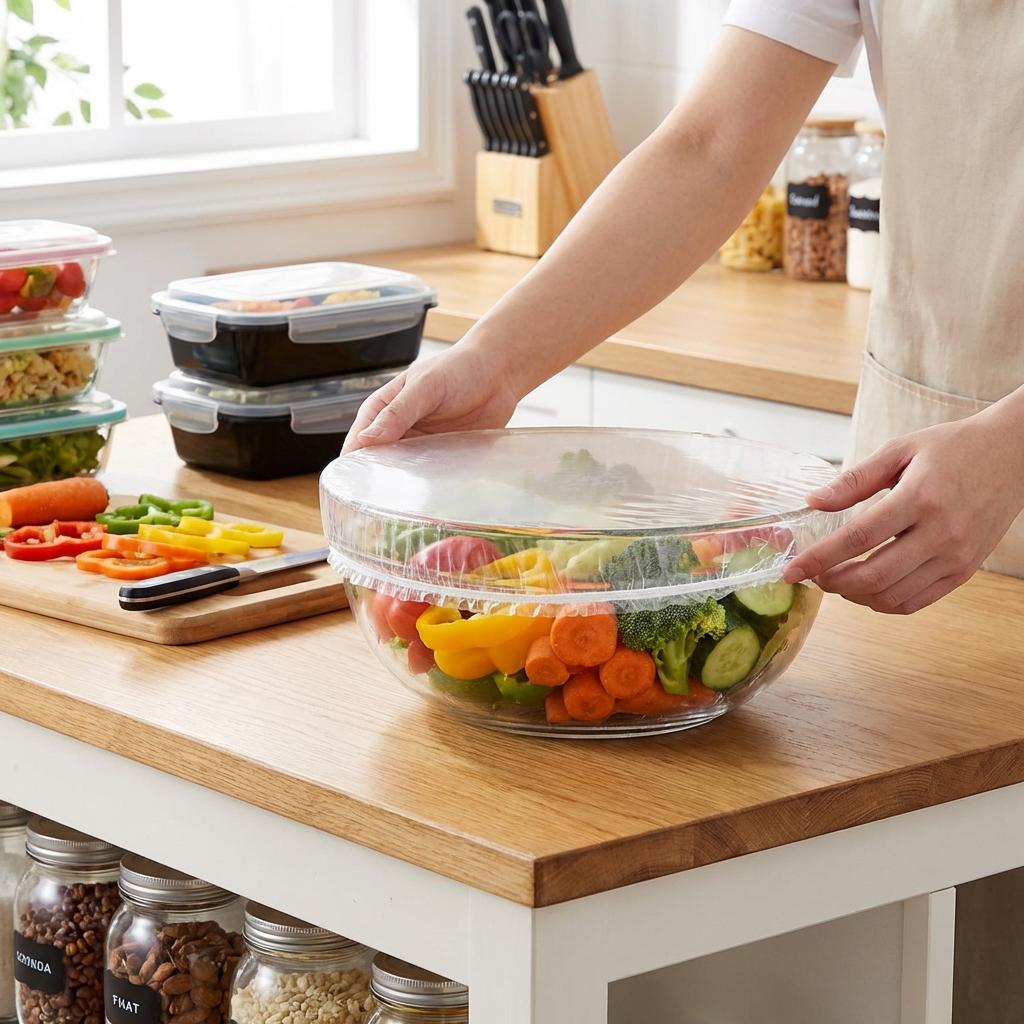 Disposable Universal Food Covers - Elastic Stretch Plastic Lids for Bowls & Plates, Reusable Fresh-Keeping Wraps for Kitchen United States