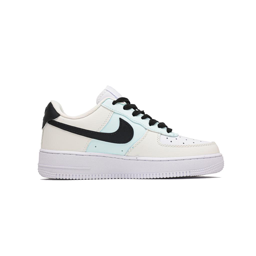 Nike Air Force 1 Cyber Graffiti, Footprint Innovation Cow Leather Abrasion Resistant Low Top Skateboard Shoes Unisex CW2288-111(Team726-)