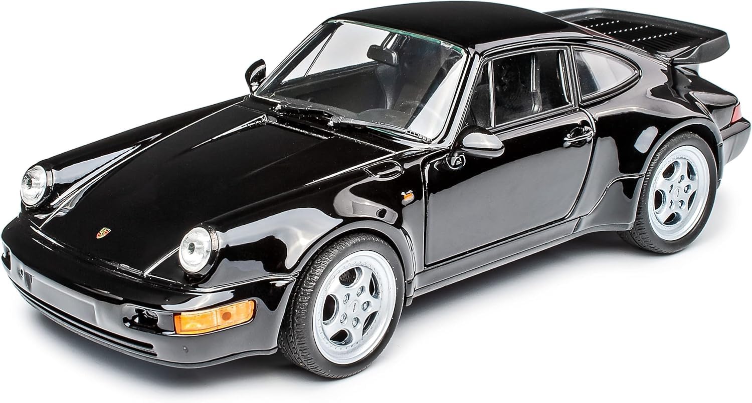 

Willy Porsche 1/24 Scale 911 (964) Turbo Race Sports Car Diecast Model (Black) [Parallel Import]