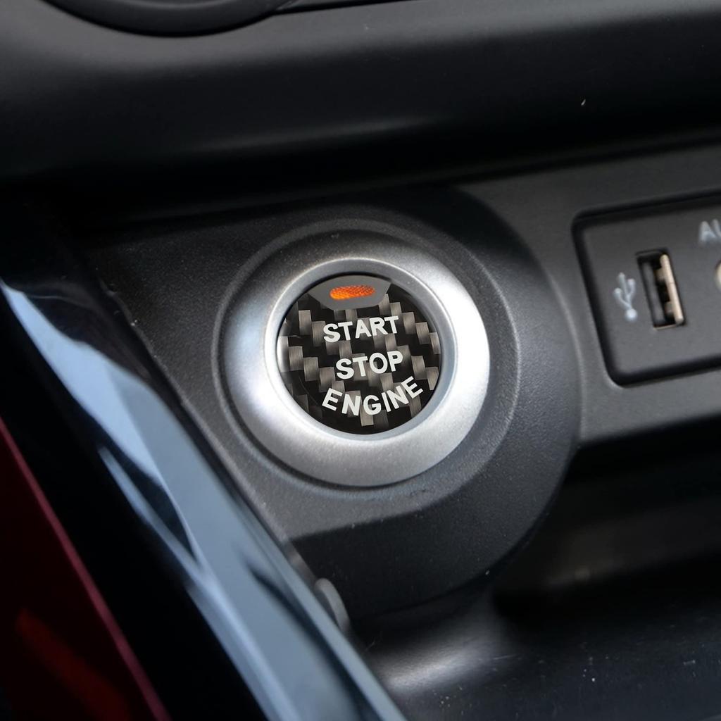 TOMALL Car Engine Start Button Cover Trim Compatible For Nissan Altima Murano Push Start