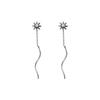 Women'S Earrings, Long Flowers, Small Fresh Literary And Artistic Mori Retro Style, Small Personalized Design, Hollow Sunflower Earphones
