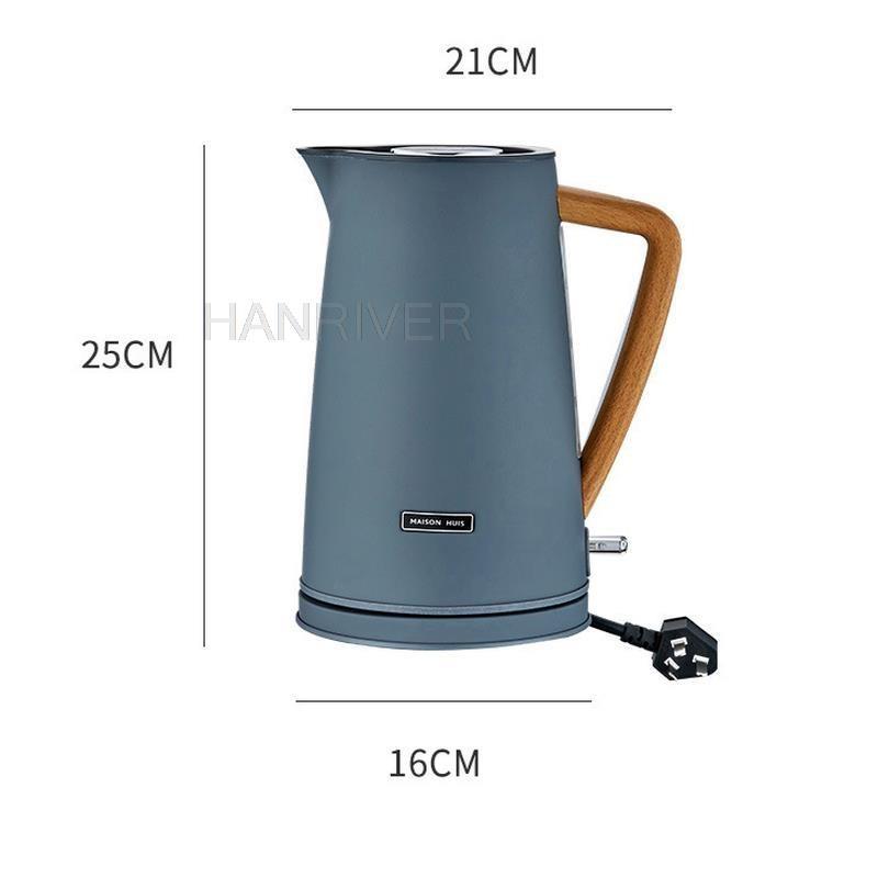 Electric Kettle Tea Coffee Pot Smart Water Thermo Samovar 1.7L 1800W Kitchen Appliances Boiler Blue White 220-240V