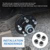 Rubber Plugs& Tallation Tool Included 1.98" Trailer Hub Caps(4PCS) Snug-Fit,Rust-Resistant Bearing Dust Caps