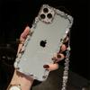 For IPhone17Promax Phone Case Ins for Apple 16 Rhinestone 14plus Transparent 12Pro Bracelet 13