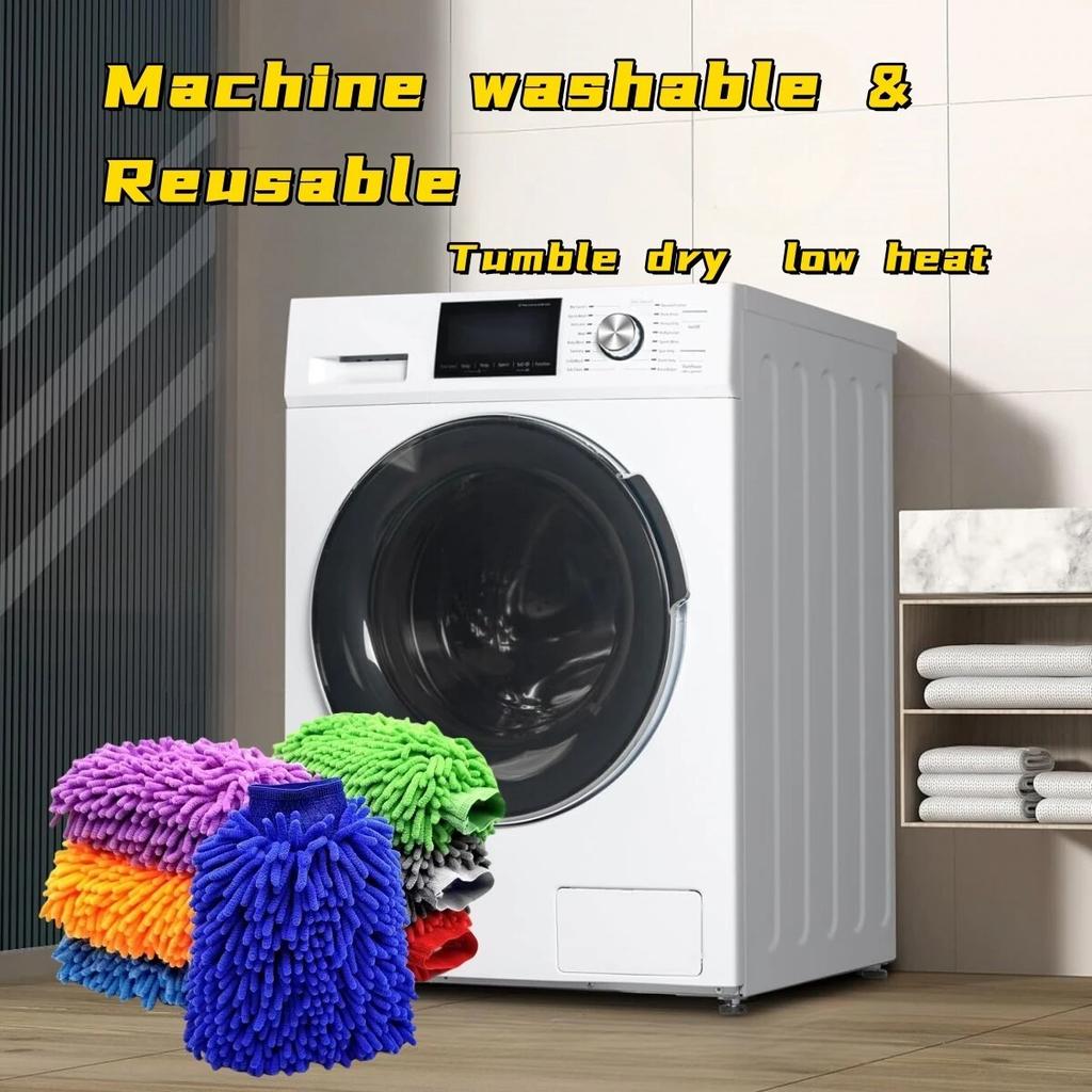 2pcs Set of Car Wash Ultra-Fine Fiber Gloves, High-Quality Ultra-Fine Fiber Washing Gloves for Car Wash Brush Without Battery