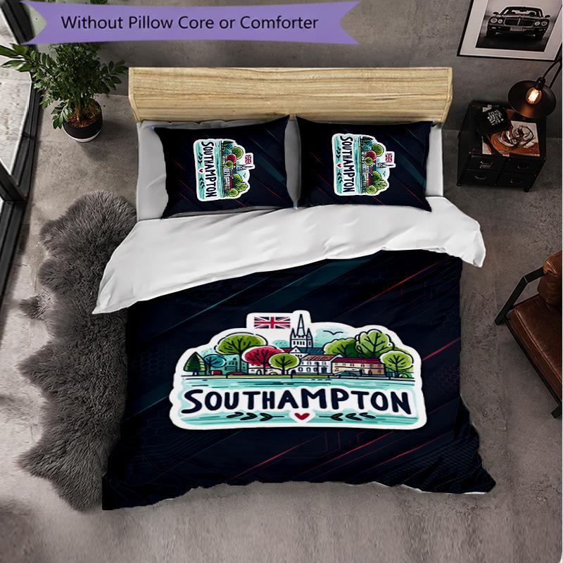 Biancheria da letto a tema Southampton Set 3 Pezzi Copripiumino Biancheria da letto Decorativa per Camera Adolescenti Decorazione per la Casa