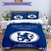 Chelsea Fc  Printed Pattern Duvet Cover Set – Includes 1 Duvet Cover and 2 Matching Pillowcases Bedroom Decor Christmas Gifts