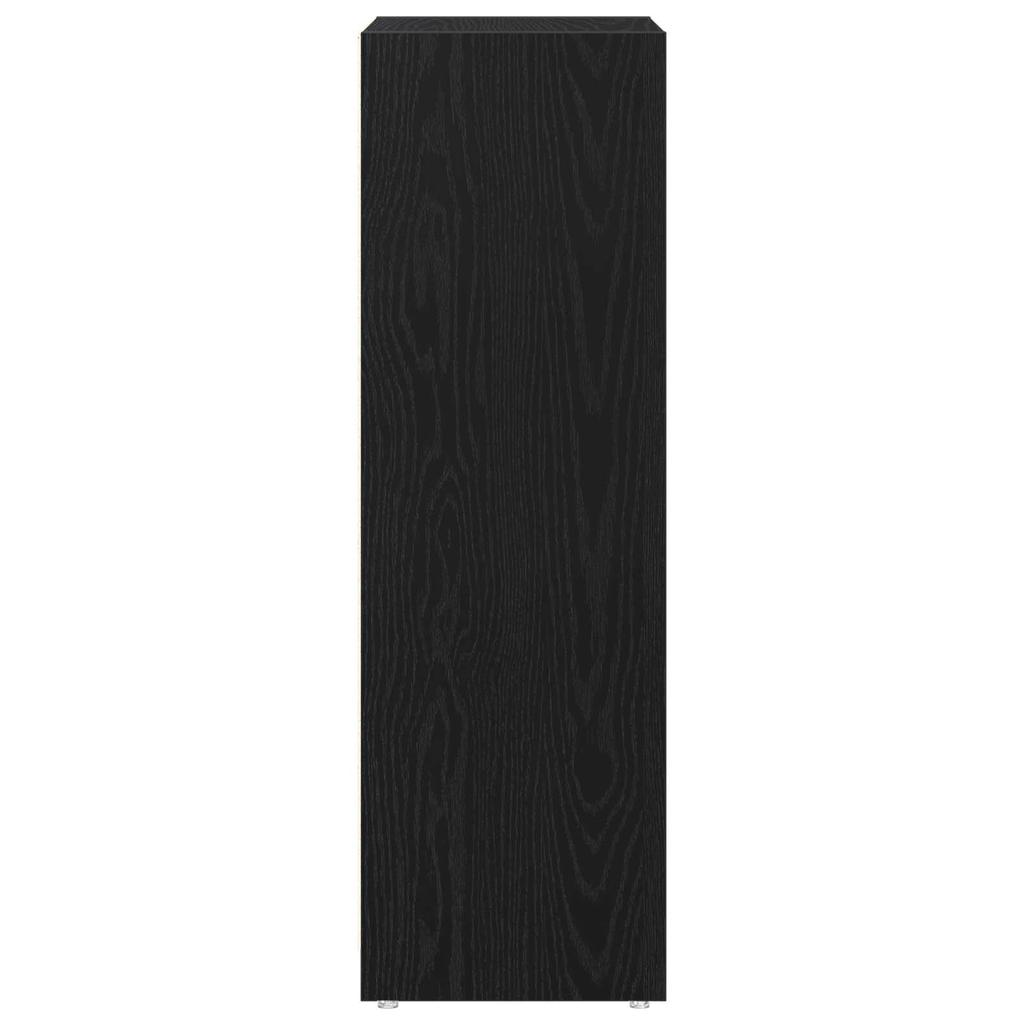 Bathroom Cabinet with Door Black Oak Look 30 x 30 x 95 cm