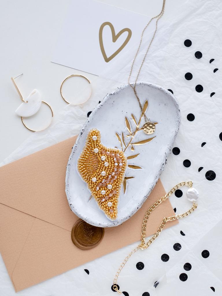 Set for Embroidery with Beads Decorations On Natural Artistic Canvas Abris Art Marine Motif