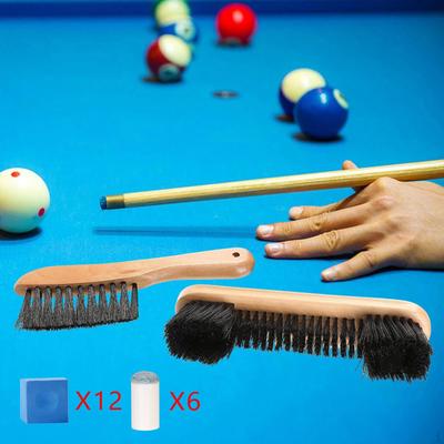Billard Billardtisch Bürste und Schienen Set, Praktische Aufsteck Queue-Spitze