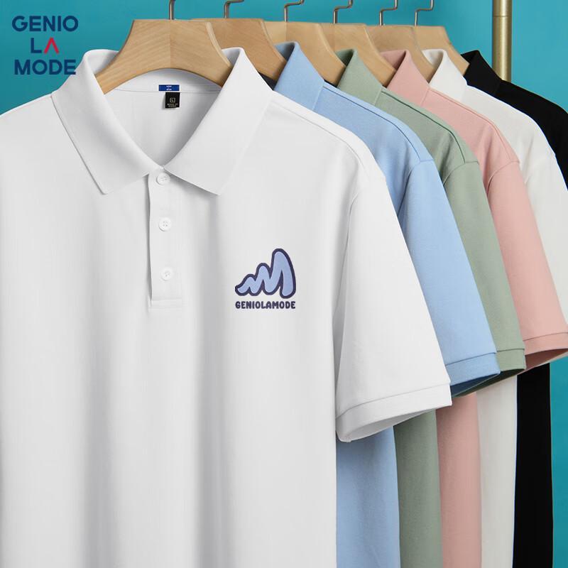 GENIOLAMODE Men s Lightweight Quick-Dry Polo Shirt L