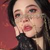 Chinese Style Face Curtain Fringed Forehead Headbands Ancient Hair Jewelry Face Decorative Mask for Stage Dancer