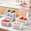 13pcs/set Reusable Plastic Food Storage Container Suitable (5 Lids+5 Boxes+3 Drainage Baskets)