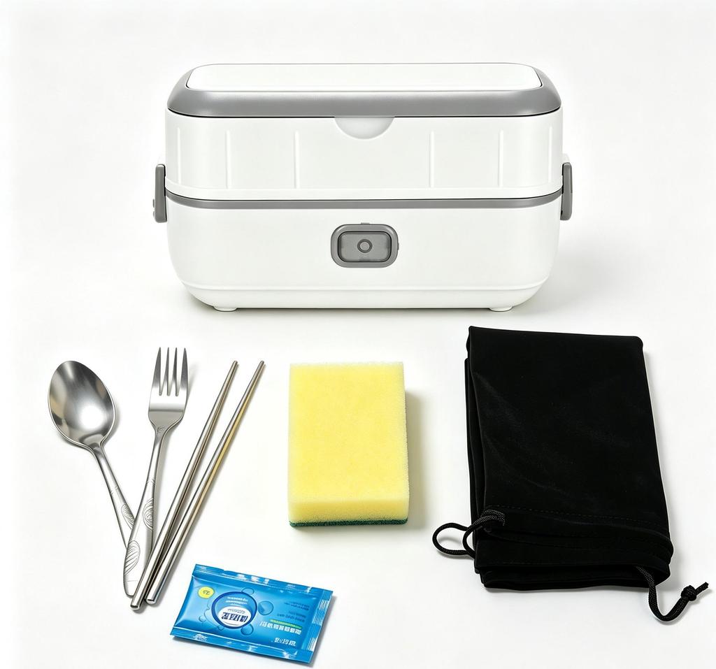 Portable Electric Lunch Box for Heating, Steaming, Cooking, and Warm Food Storage - Ideal for Office Workers