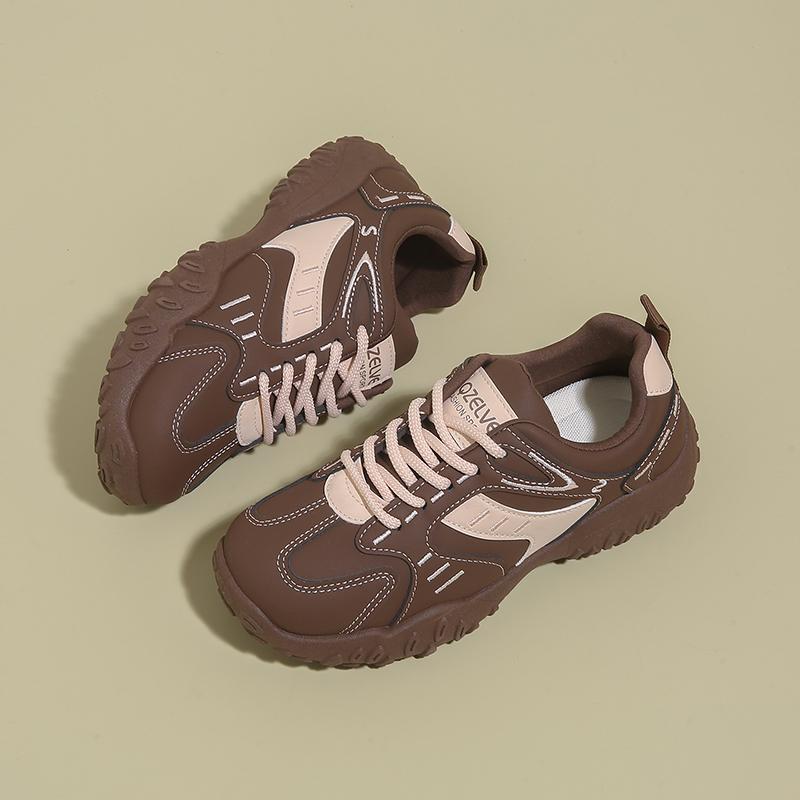 

CRLAYDK Fashion Women s Sneakers Casual Comfortable Leather Shoes Walking Lace Up Tennis Ladies Flat Sports Running Trainers 40