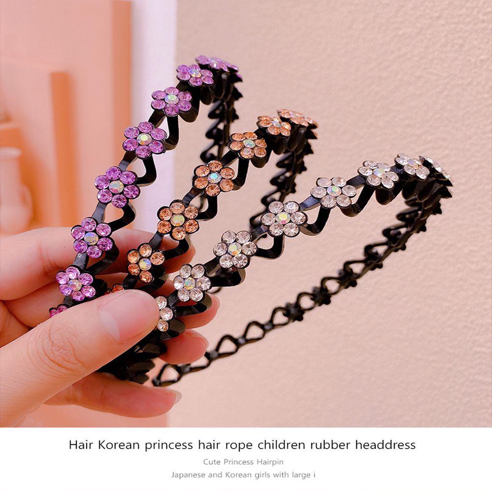 Flower Headwear Fashion Jewelry Headband Hair Accessories Rhinestone Hair Hoop Bangs Clip