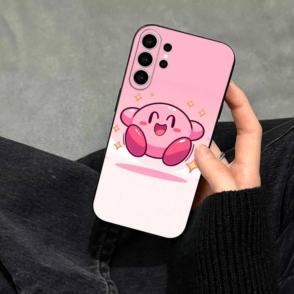 Cartoon Pink K-Kirbys-KK   Phone Case For Samsung S25,S24,S21,S22,S23,S30,Ultra,S20,Plus,Fe,Note,10,9,5G Black Cover