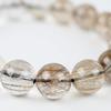 Eigado Mixed Rutilated Quartz 17 Inner Natural Power Good Fortune Bracelet, Beads, 12mm, Diameter Approx. 16cm, Stone, Stone, Luck, Amulet,