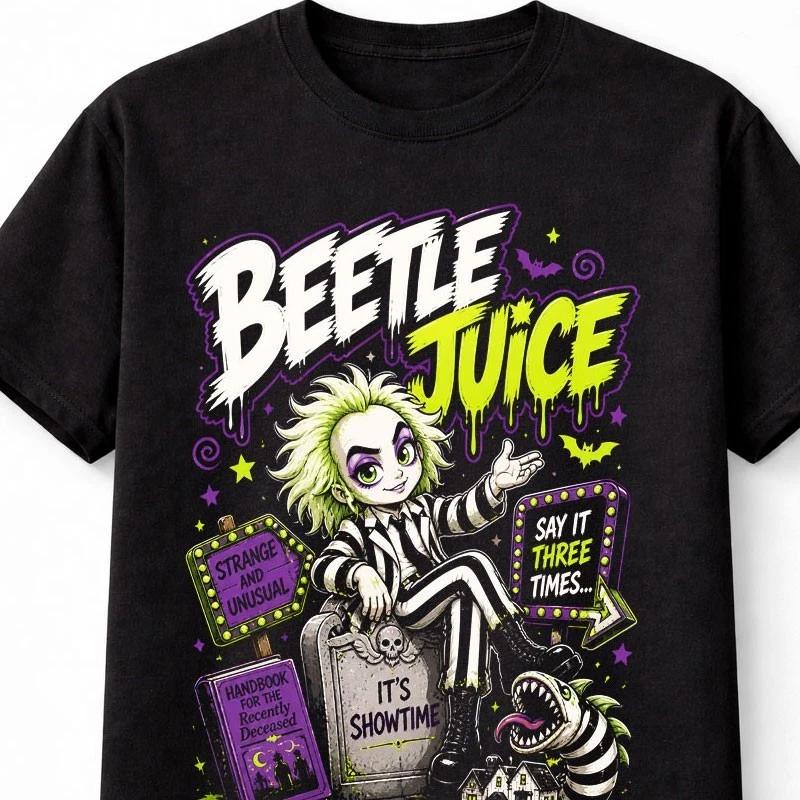 BeetleJuice Retro Spooky Comedy Horror Movie Unisex TShirt S