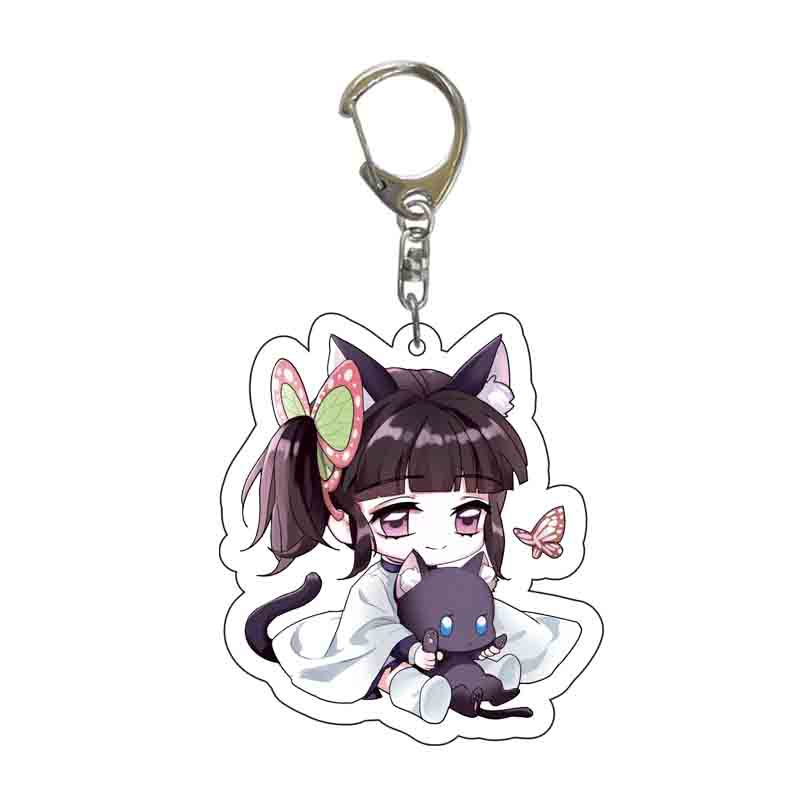 Sitting Pose Demon Slayer Nezuko Mask Tanjiro Kamado Earrings Weapon Model Pendant Anime Cosplay Accessories Collectible Gift 55mm