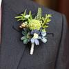 Artificial Wedding Corsage And Boutonniere Set Silk Flower Wrist Corsage And Lapel Pin for Bridal Party Business Opening Ceremony Guest Flower