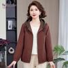 YUZHAOLIN Women's Middle-Aged Hooded Spring Autumn Casual Jacket